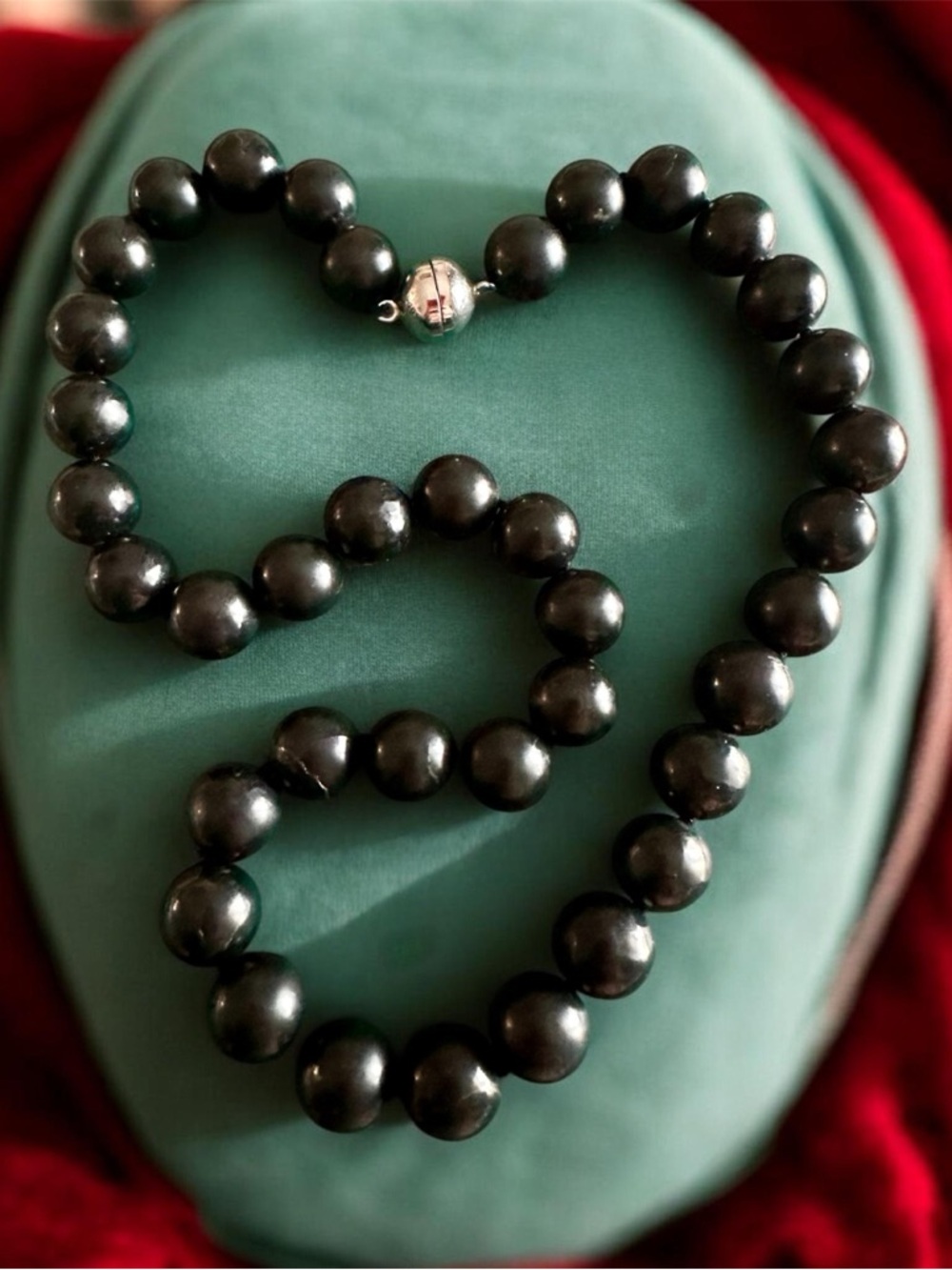 Karelian Elite Shungite 780 Ctw Necklace with 925 Sterling Silver magnetic clasp